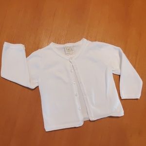 White cardigan sweater 24 mos